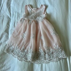 Blueberi Boulevard Pink and Silver Formal Dress